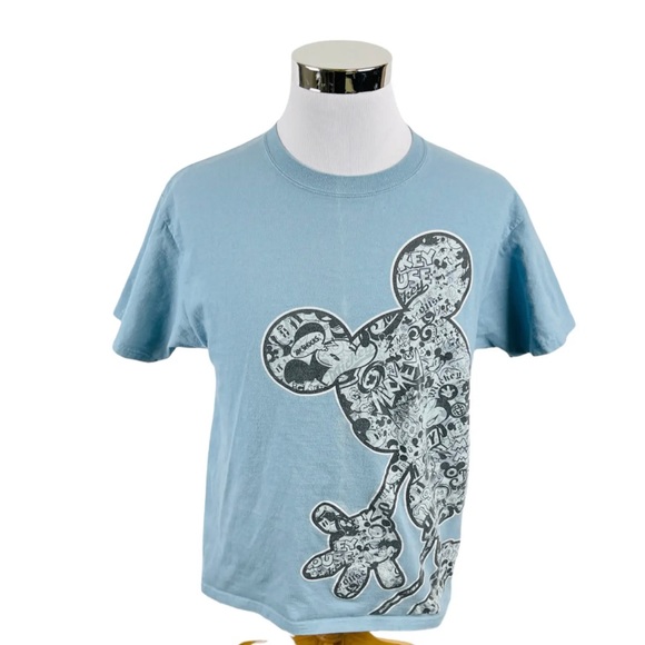 Disney Other - Disneyland Walt Disney Mickey Mouse Hanes Blue Short Sleeve T Shirt size Medium